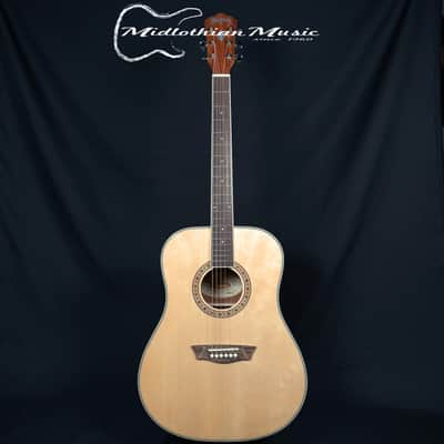 Washburn WD7S-A - 6-String Acoustic Dreadnought Guitar - Natural Gloss Finish image 1