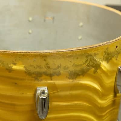 1960s Gretsch Gold Satin Flame "Double Bass" Drum Set image 19