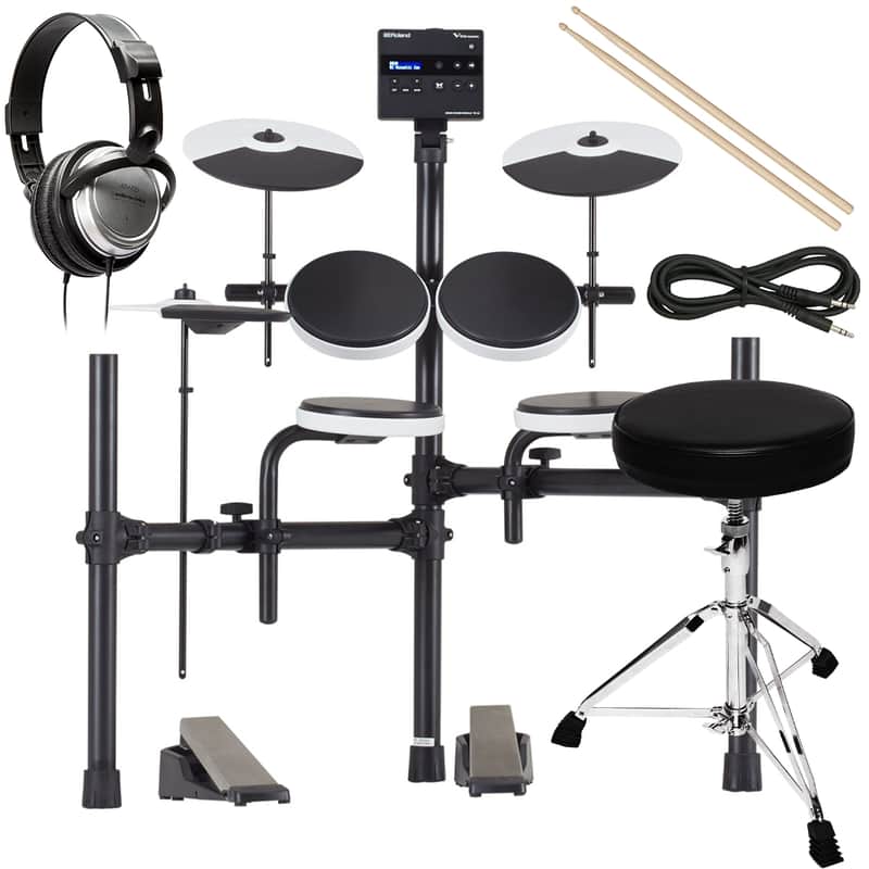 Roland TD-02K V-Drums Electronic Drum Set DRUM ESSENTIALS BUNDLE image 1