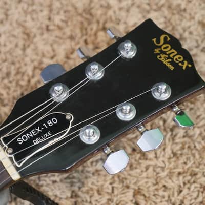 Video! Rare Logo "Sonex By Gibson" Gibson Sonex-180 Deluxe - w/ Original Case + Vintage Tags image 5