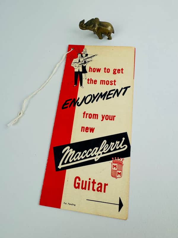 Maccaferri Guitar Hang Tag – “How to Get the Most Enjoyment”, 1950s image 1
