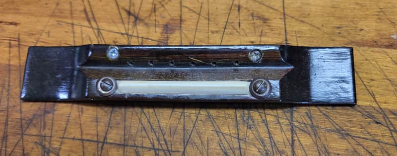 Vintage RARE 1970's Japan Ventura Ibanez Aria Cortez Dreadnought Acoustic Guitar Top Loading Adjustable Wood Bridge Tailpiece Luthier Parts image 1