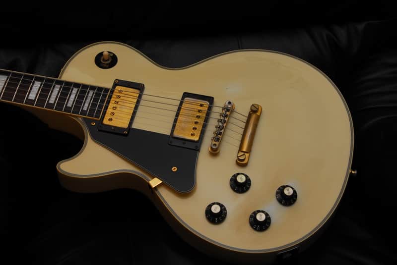 Lefty Burny Les Paul Custom 80's White image 1