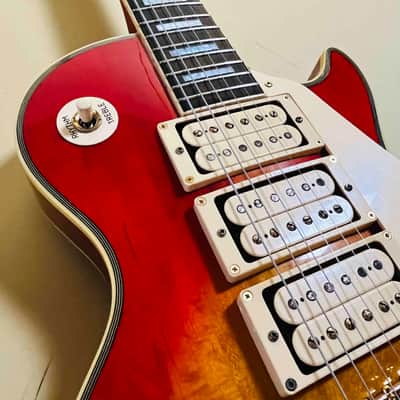 Greco EG-600PR MIJ 1979 "Ace Frehley"- Cherry Sunburst 3PU Les Paul Custom image 3