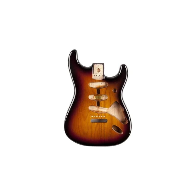 Fender Alder Stratocaster Body - Vintage Bridge Routing - 3-Color Sunburst image 1