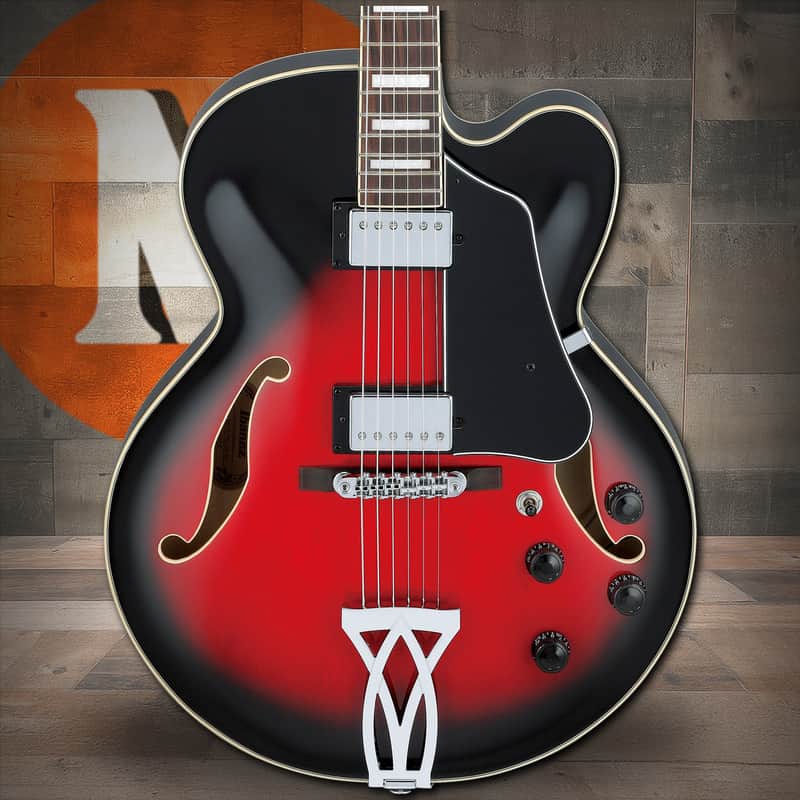 Ibanez AF Artcore 6 String Electric Guitar - Transparent Red Sunburst (AF75TRS) image 1