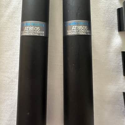 Pair Audio-Technica AT853 Condenser Choir, Theater Hanging Mics w/ AT8505 Power Modules — Excellent image 3