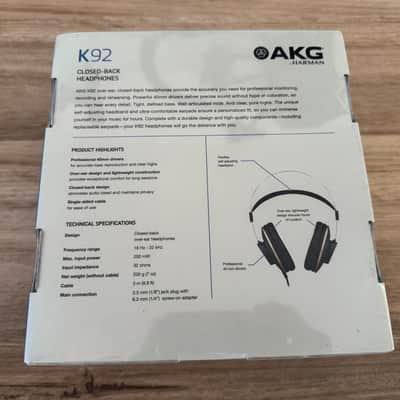 AKG K92 Closed-Back Over-Ear Studio Headphones image 2
