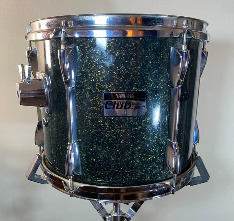 Yamaha 12" Club Custom Tom Drum Midnight Confetti MC Green TT712 Japan image 1
