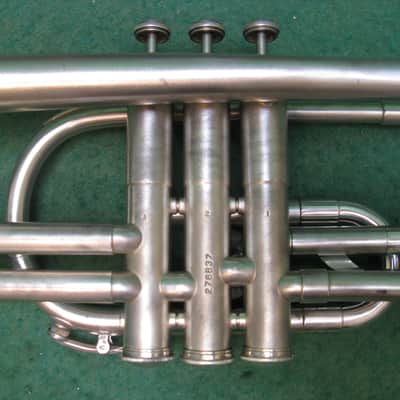Holton Super Collegiate Silver Cornet 1955 - Reconditioned - Case & Bach 7C MP image 11