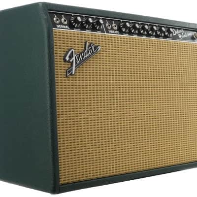 Fender '65 Deluxe Reverb - British Racing Green/Wheat image 3