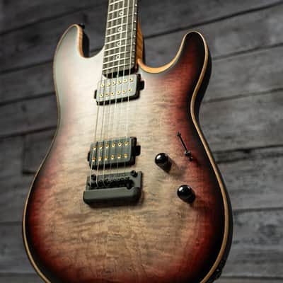 Ernie Ball Music Man Rabea Massaad Sabre HH Artist Series - Vileblood Burst image 4