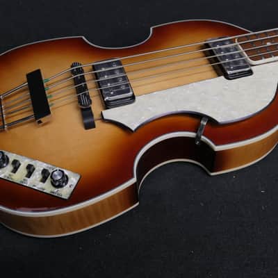 B STOCK Hofner HCT-500/1-SB Contemporary Series VIOLIN Beatle Bass Brown Sunburst Vintage Look.. image 5