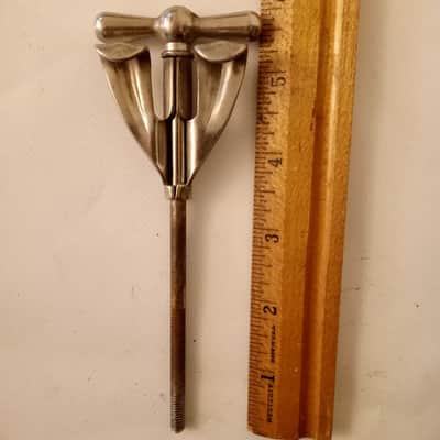 Ludwig 5 1/4"Nickel Bass Drum Bow-Tie Tension T-Rod+Claw Vintage50s-60s Keystone image 3