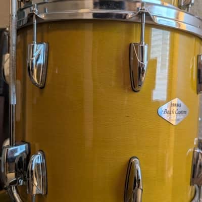 Yamaha 12x14 Custom Floor Tom Drum with Legs Holes for YESS system Beech Custom 2000s? - Pear Yellow Green image 4