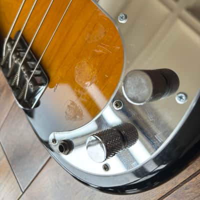 1999 Fender PB-62 Precision Electric Bass 1962 Reissue Sunburst Mirror Guard MIJ Japan image 16