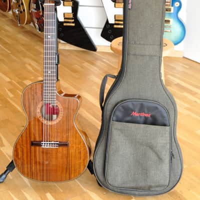 MARTINEZ MP14 OV Ovangkol / Classical Nylon Crossover / With Built-In Chorus & Reverb image 2