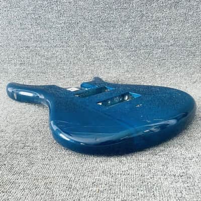 Glossy Blue 5/6 String Bass Basswood Body image 5