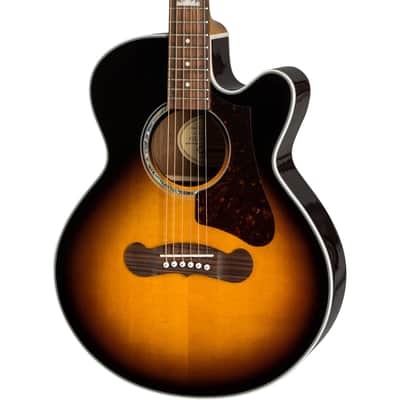 Epiphone J-200 EC Studio Parlor Acoustic Guitar - Vintage Sunburst image 1