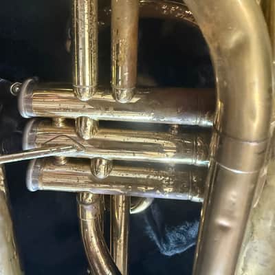 Yamaha YMP 201M Mellophone with case and mouthpiece, made in Japan image 12