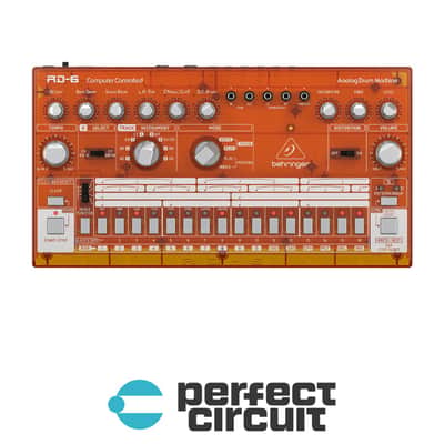 Behringer RD-6-TG Analog Drum Machine (Translucent Orange) image 1