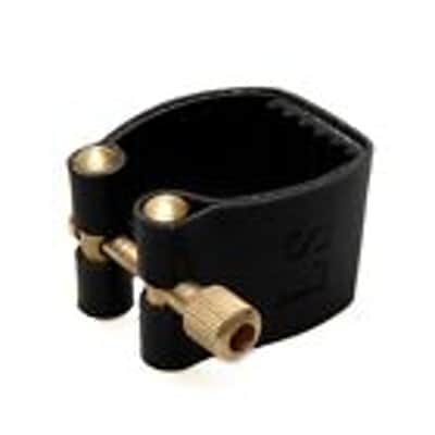 Black Alto Saxophone Mouthpiece Leather Ligature Cap Woodwin Musical Accessories image 2