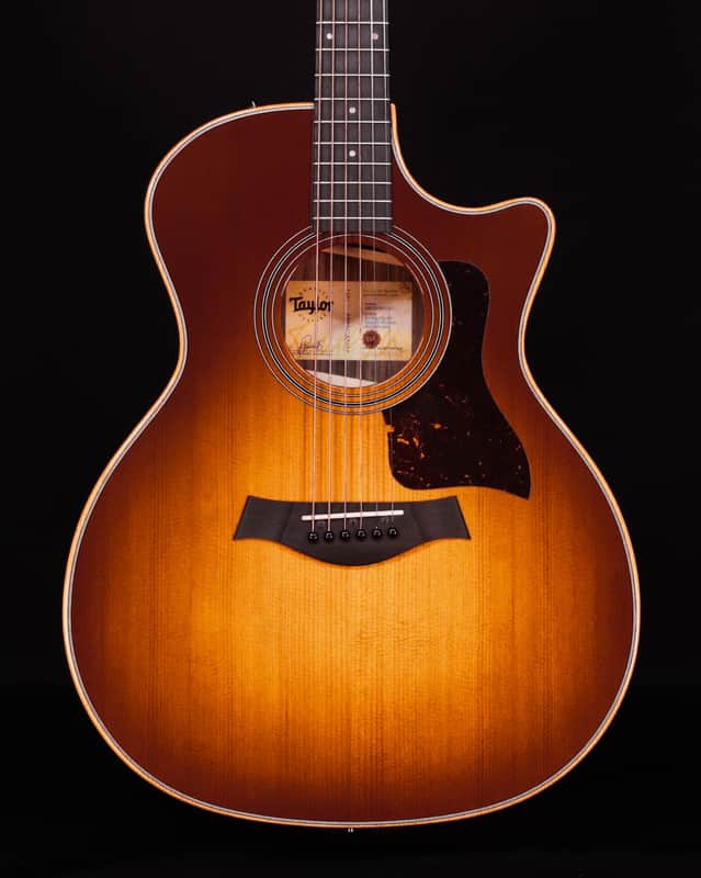 Taylor 414ce Studio Acoustic Electric Guitar, Honey Sunburst Collection image 1
