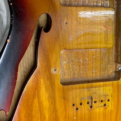 Fender Telecaster Thinline 1972 - Sunburst - Maple fingerboard image 20