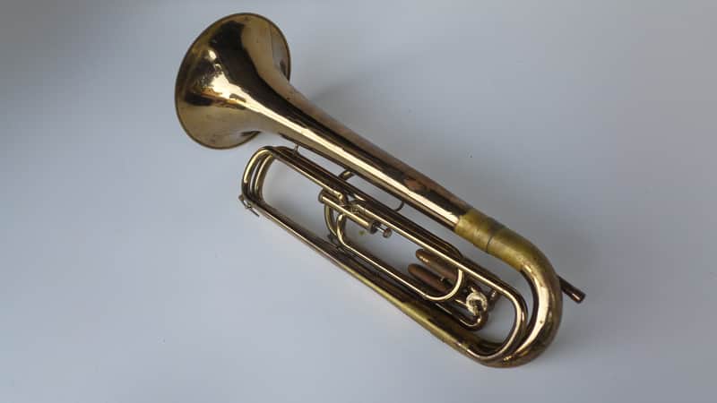 Ludwig Chicago Classic USA 1960s Vintage Brass Baritone Bugle w/ Case image 1