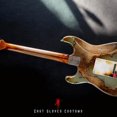 Fender Stratocaster Green Paisley Heavy Aged Relic by East Gloves Customs image 16