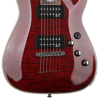Schecter Omen Extreme-7 Electric Guitar - Black Cherry image 1