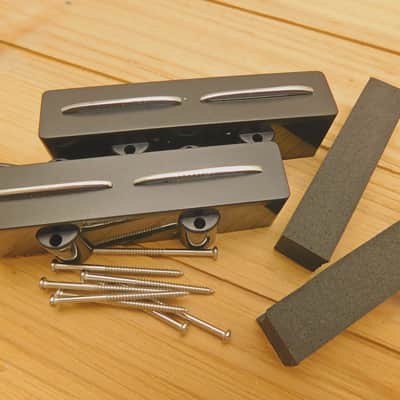 G.M. Split Coil Jazz Bass Rail pickups Alnico 5 image 5