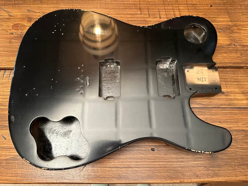MJT Telecaster Deluxe - Piano black 2023 - Aged image 1