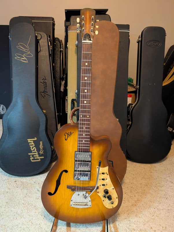 1960s Eko Model 100 Hot Rod Electric Guitar Vintage 3-Pickup Hollow Body Archtop Conversion image 1