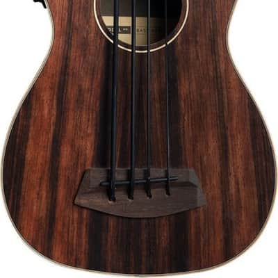 Kala Striped Ebony Fretless 4-String Acoustic-Electric U-BASS, Striped Ebony Top image 1