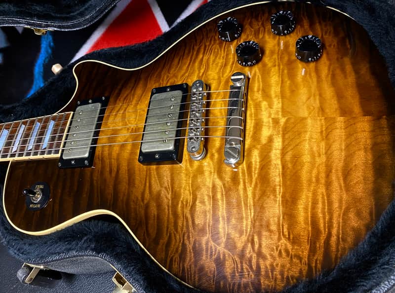 HERITAGE 20th ANNIVERSARY H150 KALAMAZOO USA LES PAUL STYLE R9 CUSTOM SHOP QUILT TOP 2005 TOBACCO BURST image 1