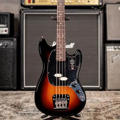 Fender American Professional Classic Mustang Bass - 3-Color Sunburst with Gig Bag image 3