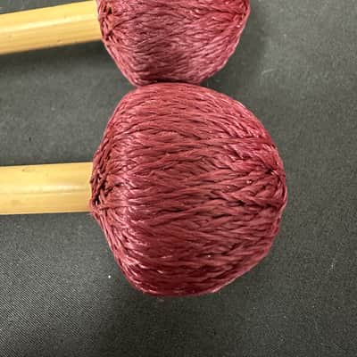 Innovative Percussion RFS320 Soft Vibe Mallets, Rattan Handles, Burgundy Cord - EXCELLENT image 3