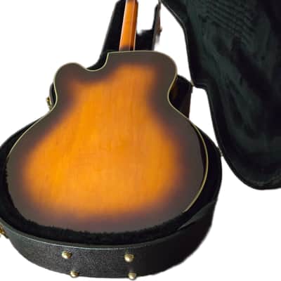 DeArmond X-155 Hollow Body Archtop Jazz Guitar Antique Burst w/ Original Hard Case image 11