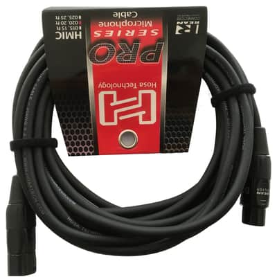 NEW - 2 Pack Hosa Pro Microphone Cable REAN XLR3F to XLR3M, HMIC-025 (25 Feet) Black image 2