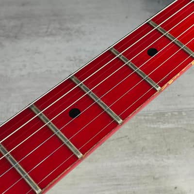 1990 Bill Lawrence Japan BKIM-60G Kaori Model Telecaster (Red/Gold) image 11