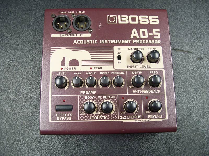 BOSS AD-5 AD5 ACOUSTIC INSTRUMENT PROCESSOR DI BOX PREAMP EQ