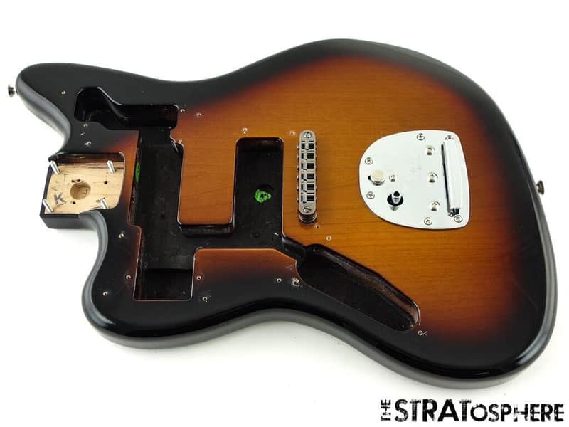 LEFTY Vintage RI Fender Kurt Cobain NOS Jaguar HH Guitar BODY+ HARDWARE Sunburst image 1