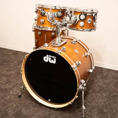 DW Collector's Pure Maple Series 4pc Set Satin Oil Finish Honey 22" 10" 12" 16" Standard Shell Type image 2