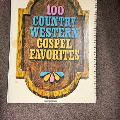 Used 100 Country Western Gospel Favorites Spiral Music Book image 4