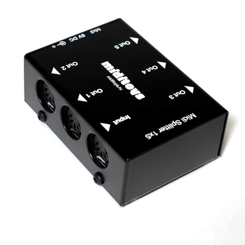 MIDITOYS Midi Splitter 1x5 Black image 1
