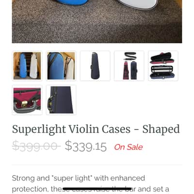 Amiet travel violin case for airline travel image 1