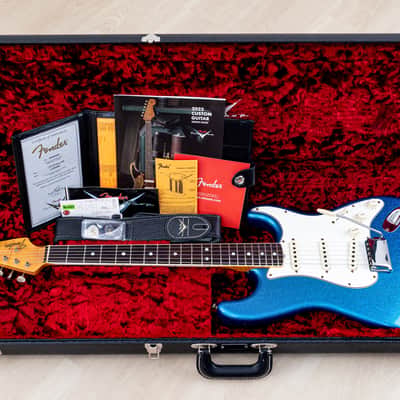 2022 Fender Custom Shop Limited Edition ‘65 Stratocaster Journeyman Relic Aged Blue Sparkle, Mint w/ Case, COA, Tags image 24