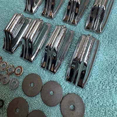 Rogers Lot of 8 Beavertail Vintage Cleveland era Tom Drum Lugs Lot #2 60s - Chrome image 2