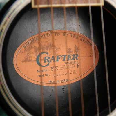 Crafter FX-550EQ Electro Acoustic - Green Burst - 2nd Hand image 15